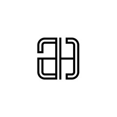 Letter AH logo icon design template elements