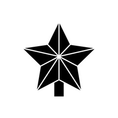 silhouette of star decoration christmas isolated icon vector illustration design