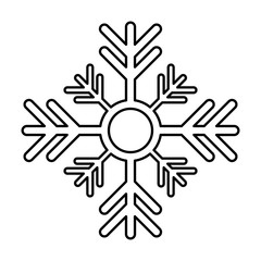 happy merry christmas snowflake icon