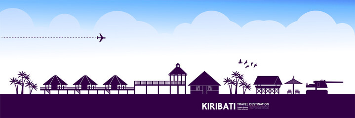 Kiribati travel destination grand vector illustration.