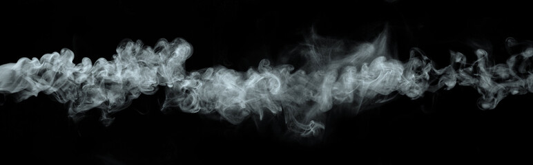 Abstract powder or smoke isolated on black background