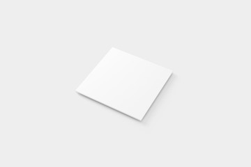 Square Business Card White Blank Mockup