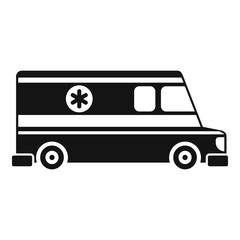 Ambulance vehicle icon. Simple illustration of ambulance vehicle vector icon for web design isolated on white background