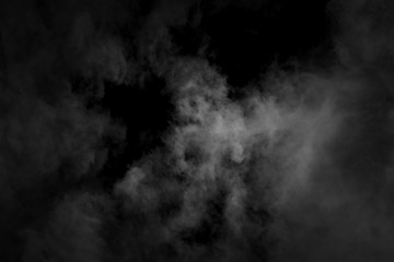 Fototapeta na wymiar white cloud and black sky textured background