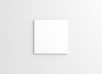 Square Brochure Magazine White Blank Mockup