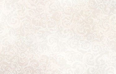 Light beige curls plexus pattern. Pastel twirls background. Subtle ornament texture. Creamy exquisite template.