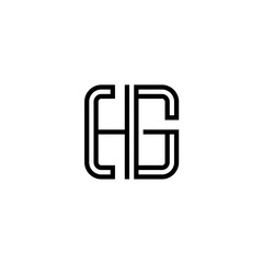 Obraz premium Letter HG logo icon design template elements