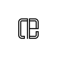 Letter NE logo icon design template elements