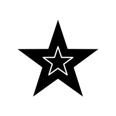 silhouette of star decoration christmas isolated icon vector illustration design