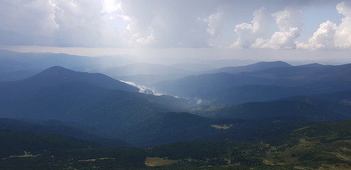 Fototapeta premium sunset in the mountains
