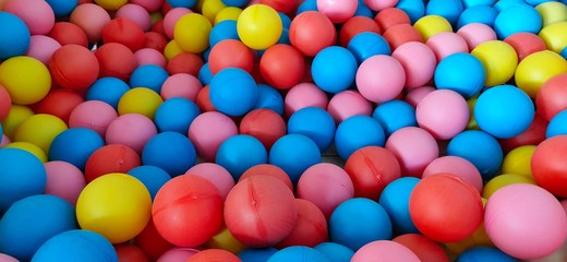 colorful balls on white background