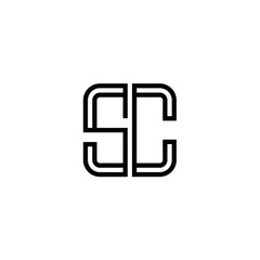 Letter SC logo icon design template elements