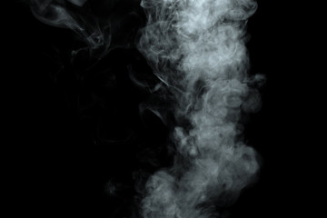 Abstract powder or smoke isolated on black background