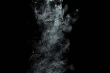 Abstract powder or smoke isolated on black background