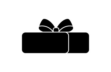 silhouette of gift box present isolated icon vector illustration design
