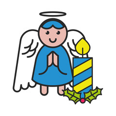 merry christmas little angel icon
