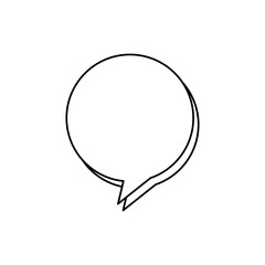 speech bubble line style icon vector illustration design