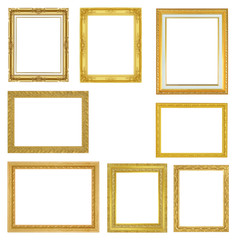 Antique frame isolated on white background