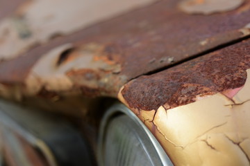 Rusted car body, used as a background image