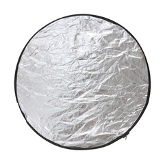 Reflector silver light for photography Isolated with clipping path