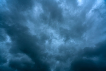 Dark thunderstorm clouds