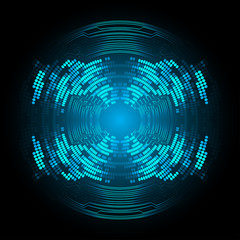 Fototapeta na wymiar Blue cyber circuit future technology concept background