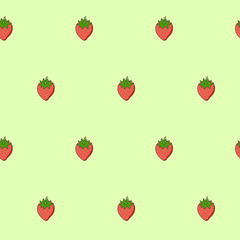 Wrapping paper - Seamless pattern of strawberry and berry for vector graphic design