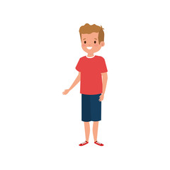 cute little boy avatar character vector illustration design