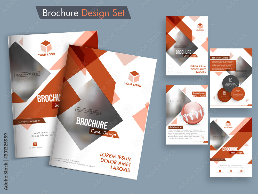 Wall mural Abstract brochure, template or flyer set.