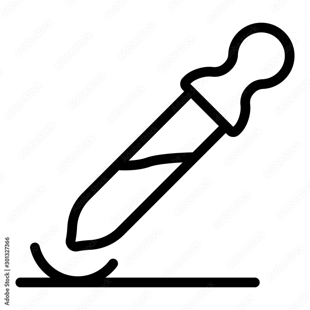 Poster editor pipette icon. outline editor pipette vector icon for web design isolated on white background