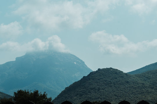 View of the Girnar mountain in Junagadh, Gujarat, India