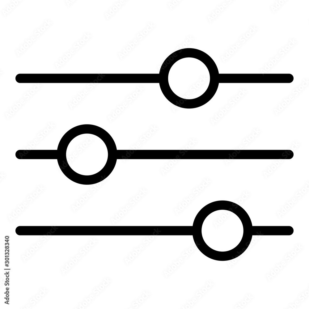 Poster options points icon. outline options points vector icon for web design isolated on white background