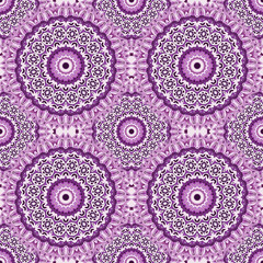 Obraz premium Pink Purple Seamless Circle Ornament Pattern