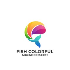 Fish Colorful Design concept Illustration Vector Template