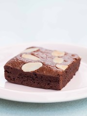 Almond brownie chocolate cake