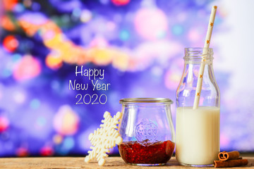 glass of milk and cookies