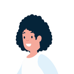 head of beautiful woman avatar character vector illustration design