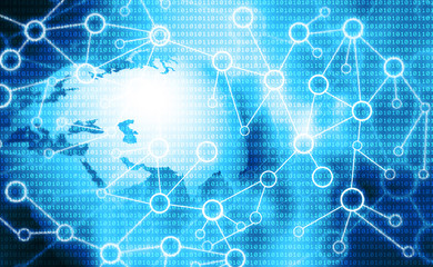 Obraz premium Global communication networking. 3d illustration .