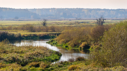 Jesień w Dolinie Górnej Narwi, Podlasie, Polska © podlaski49
