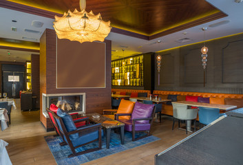 Interior of a modern restaurant