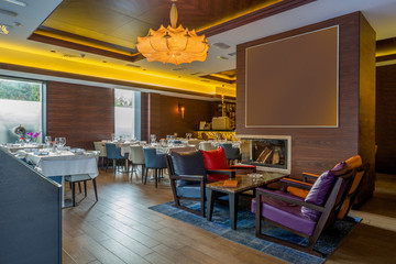 Interior of a modern restaurant