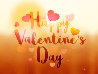 Valentine's Day Typographical Background.