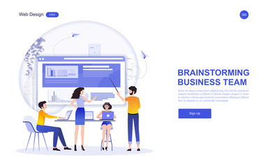 Business concept for  marketing ,analysis and brainstorm, teamwork, creative innovation, consulting and project management strategy.Vector illustration.