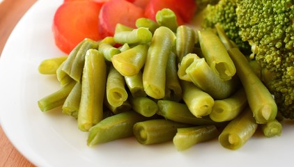 green beans close-up