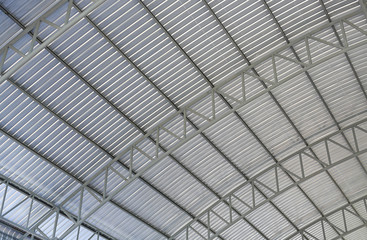 Steel structure, inside of roof construction.