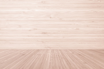 Bamboo wood texture wall and floor background  in cream red brown for interiors