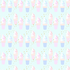 Ice Cream Seamless Pattern 