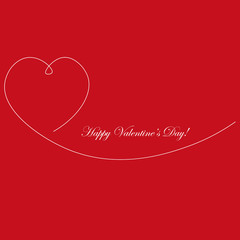 Valentines day card, vector illustration