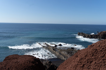 rocky shore and ocean