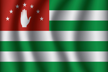 Obraz premium Flag of Abkhazia. Abkhazia Icon vector illustration eps10.